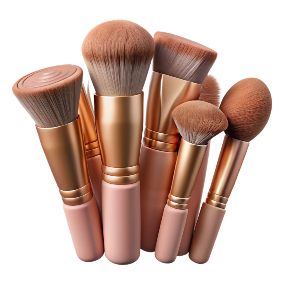 extraordinary creative Makeup Brushes Set Various Sizes Transparent Background professional png