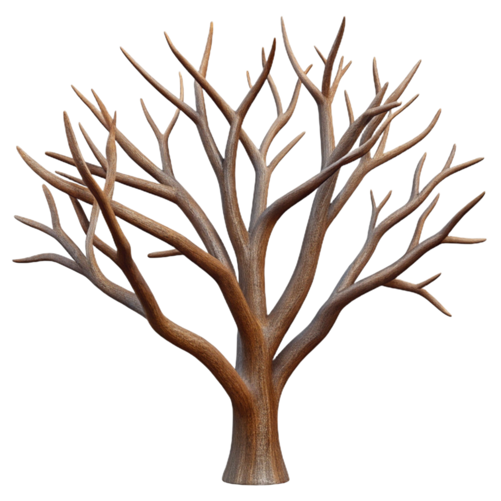 vibrant artistic Silhouette of Tree Branches Transparent Background high resolution png