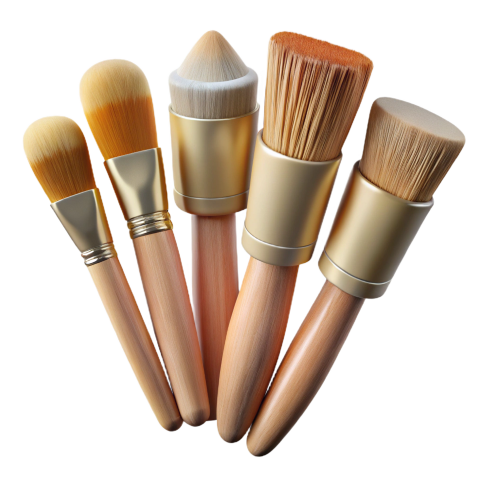 elegant creative Set of Paint Brushes Various Sizes Transparent Background high resolution png