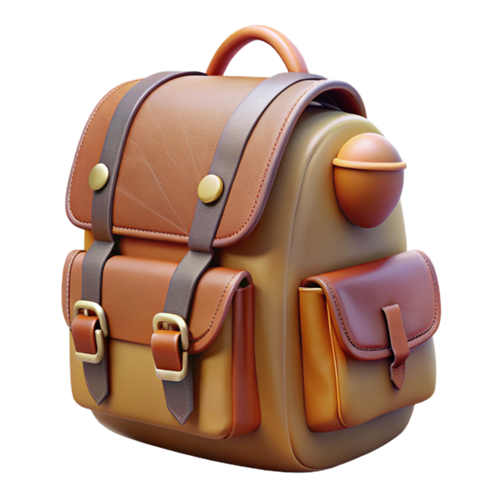 stunning vintage Stylish Backpack for Travel Isolated on Transparent Background exclusive png