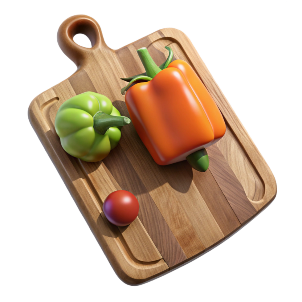 elegant abstract Cutting Board with Vegetables Isolated Element professional png
