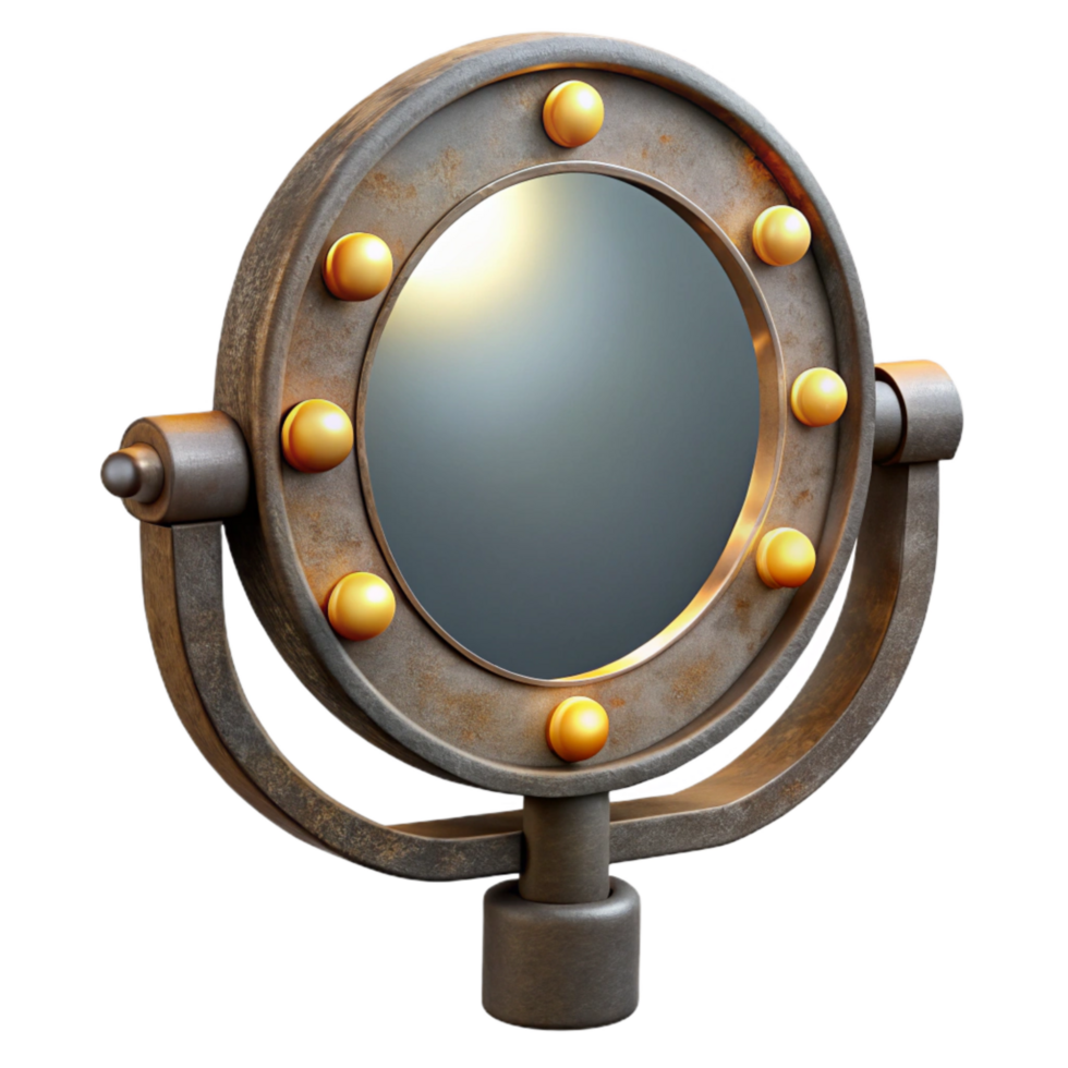 beautiful classic Modern Bathroom Mirror with Lights Transparent Background high quality png