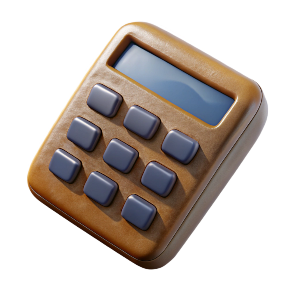 wonderful contemporary Calculator Top View with Shadow Transparent Background professional png