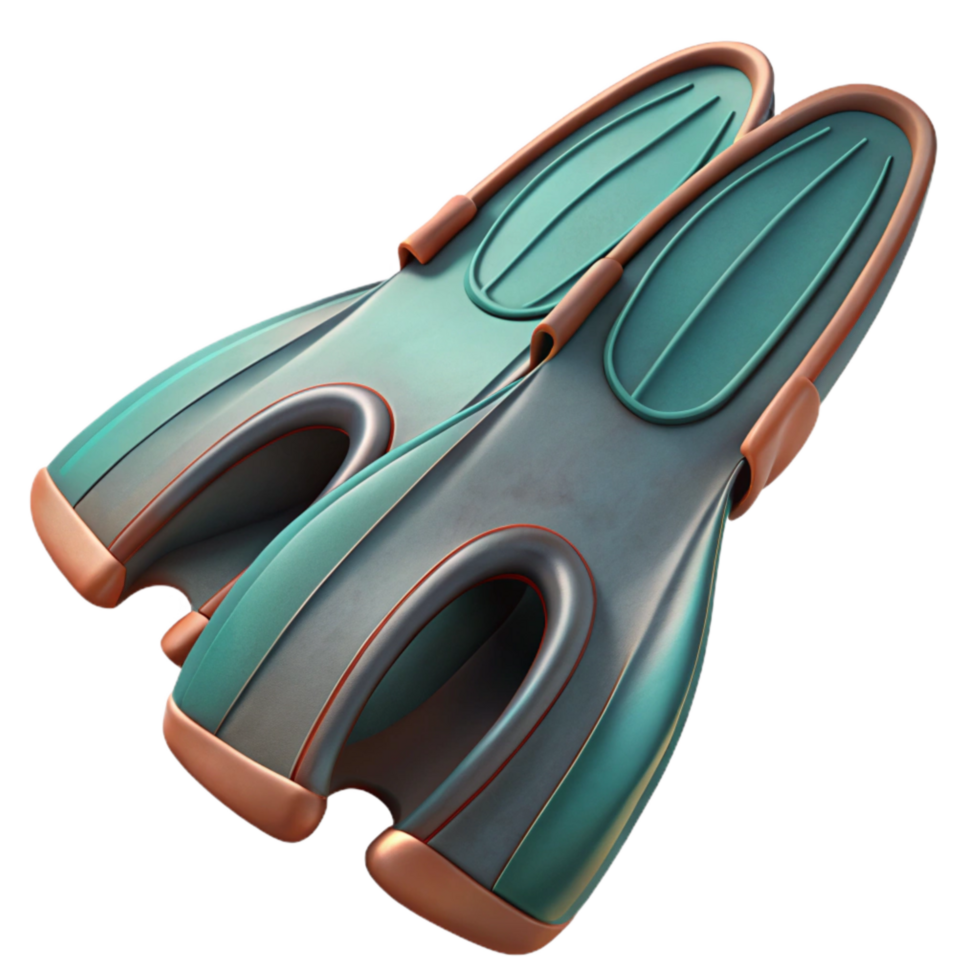 serene rustic Swimming Fins Rubber Flexible Material Transparent genuine png