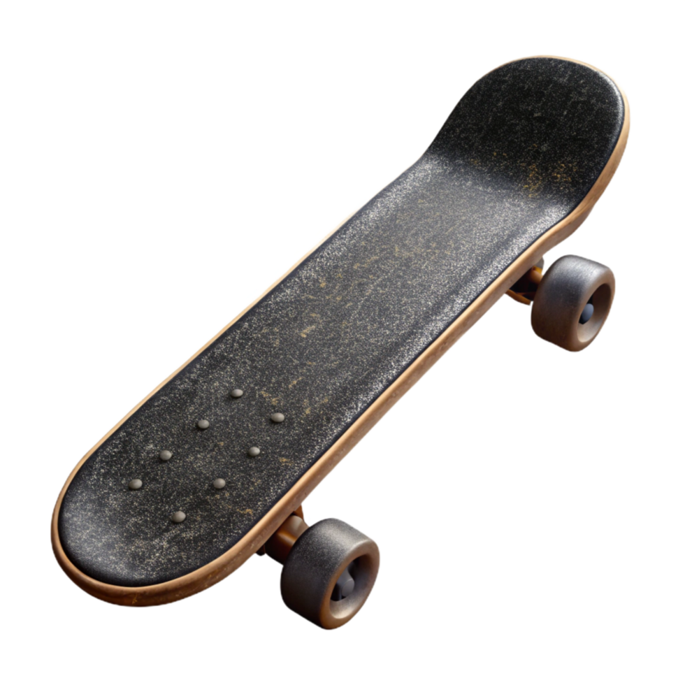 impressive creative Black Skateboard Urban Sport Trick Transparent Background genuine png