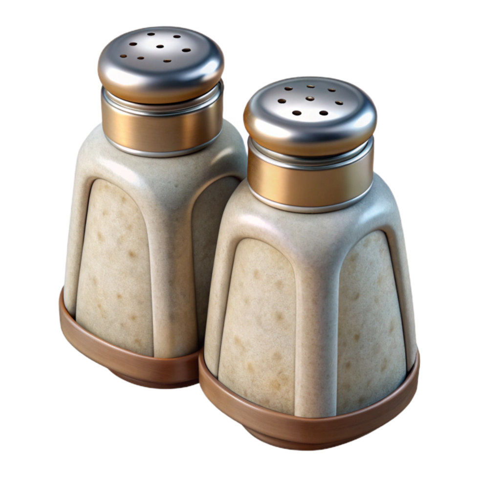 beautiful classic Salt and Pepper Shakers Cutout on Transparent Background high quality png
