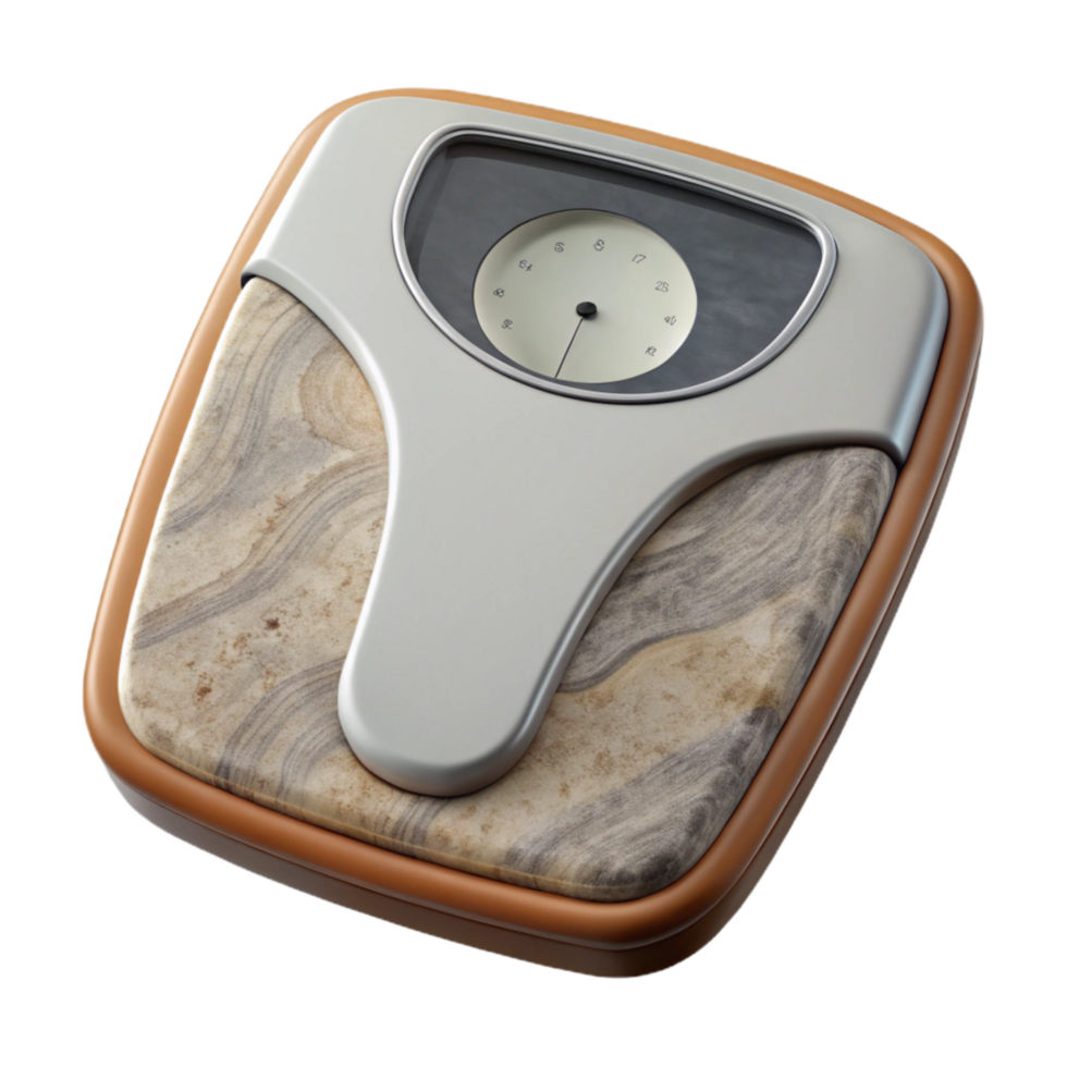 vibrant classic Modern Bathroom Scale Top View Transparent Background exclusive png