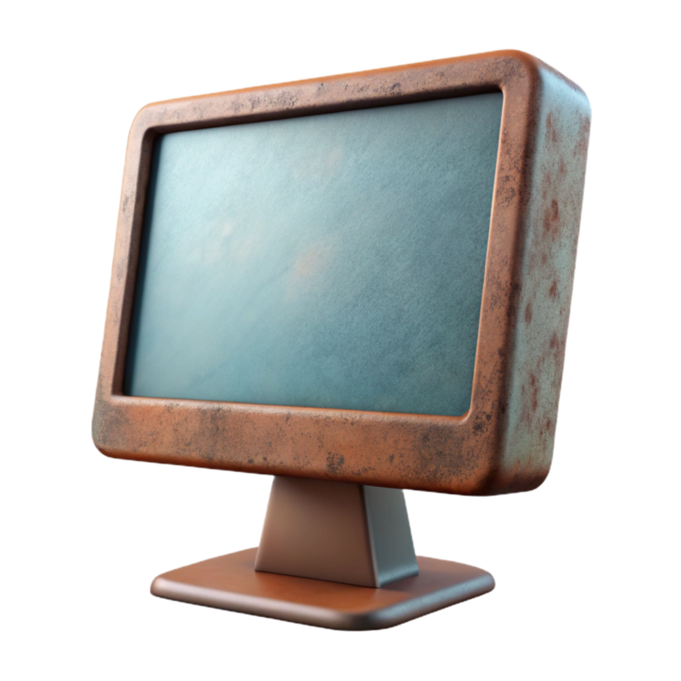 dramatic artistic Computer Monitor with Blank Screen Transparent Background original png