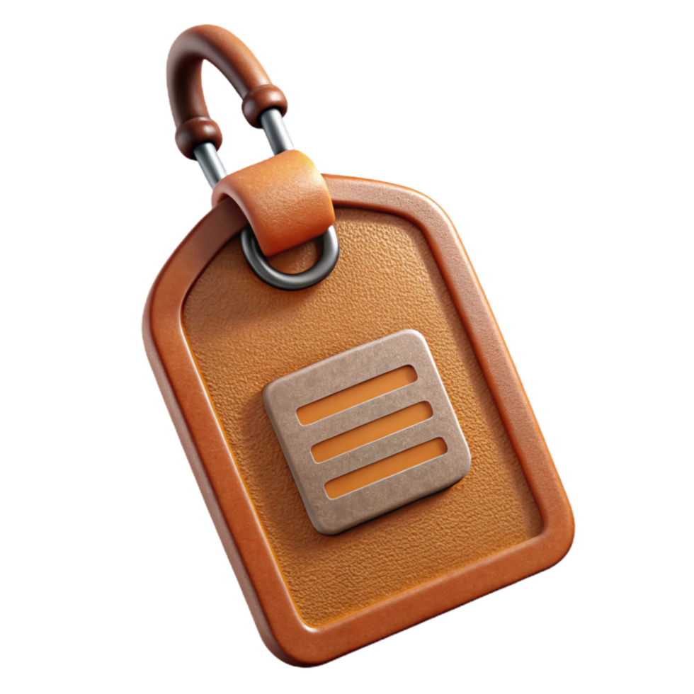magnificent modern Luggage Tag with Personal Information Cutout Transparent Background genuine png