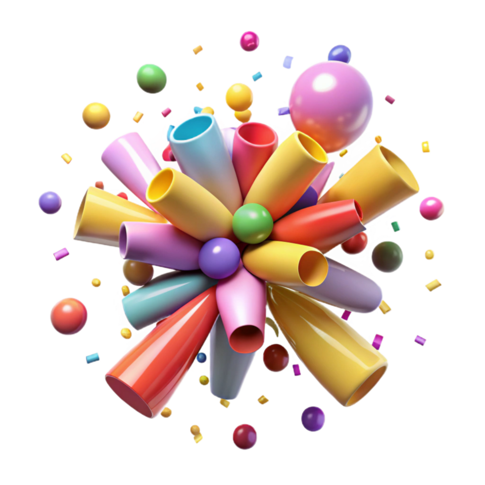 magnificent classic Colorful Confetti Explosion Festive Design Isolated Element high resolution png