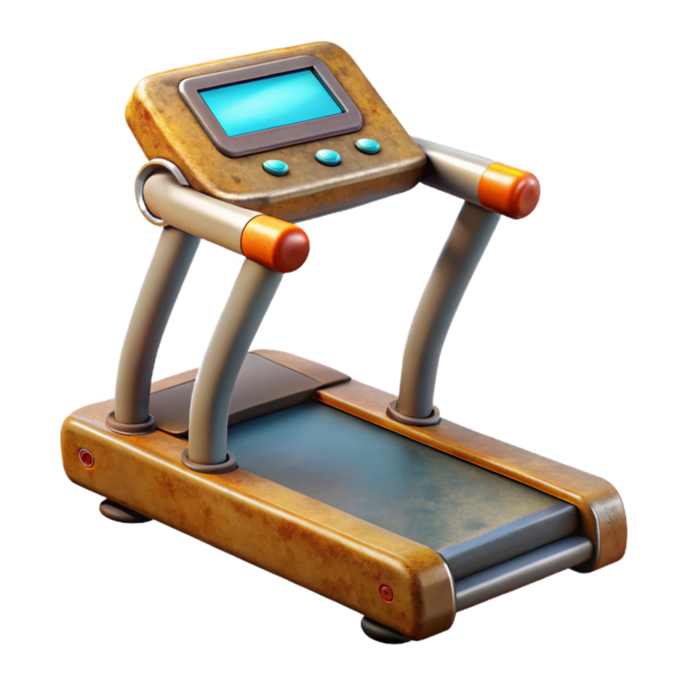wonderful minimalist Treadmill Digital Display Lit Transparent Background detailed png
