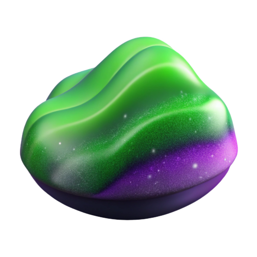 elegant minimalist Northern Lights Green and Purple Isolated Element exclusive png