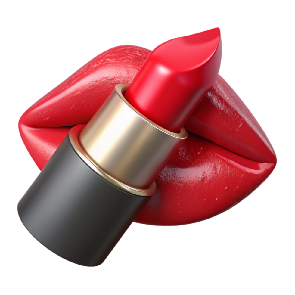 elegant modern Red Lipstick Stain Smudged Texture Isolated Element professional png