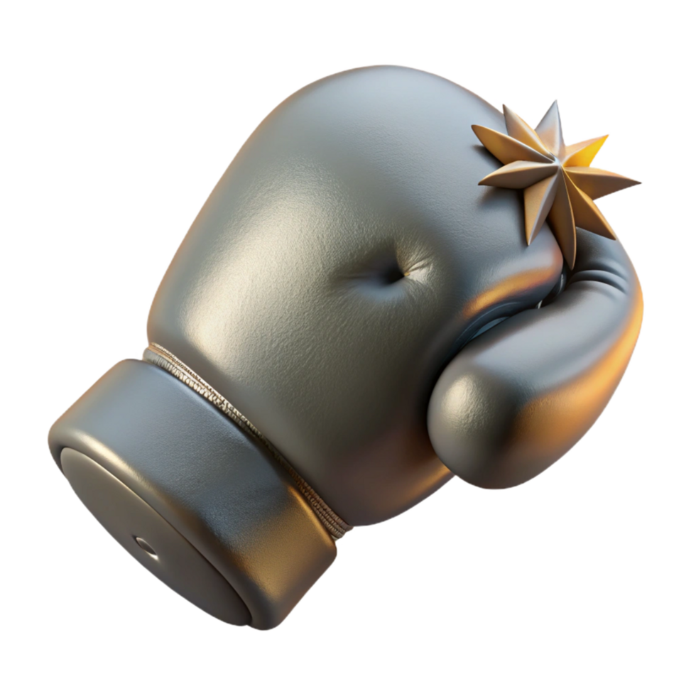 stunning abstract Gray Boxing Gloves Punch Impact Action Shot Isolated Element original png