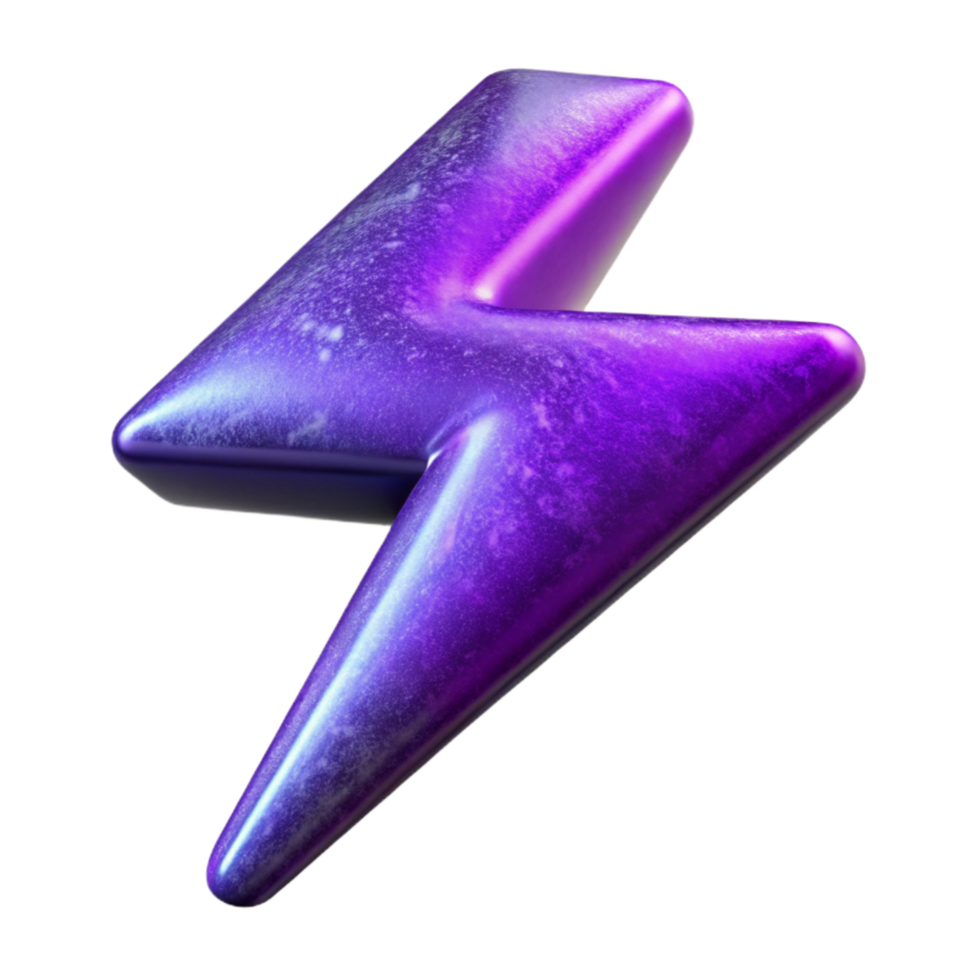 elegant rustic Purple Lightning Bolt Transparent Background Cutout original png