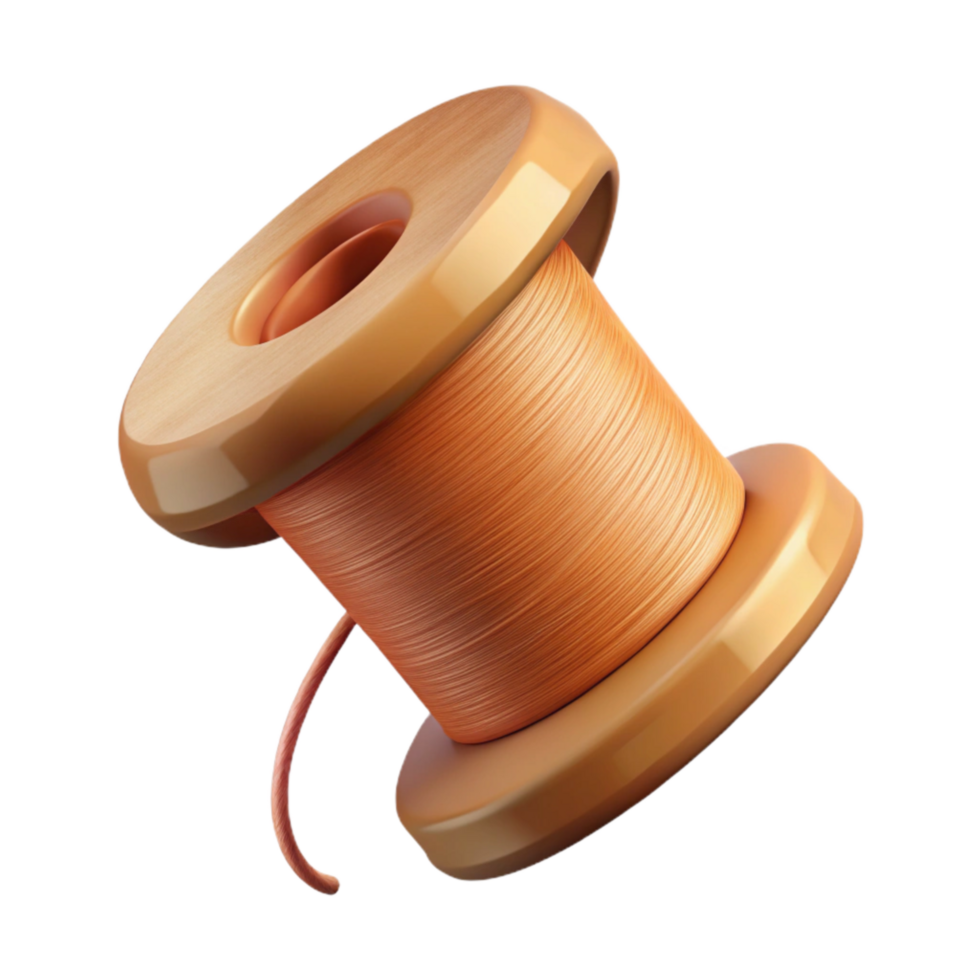 vibrant artistic Thread Spool Transparent Background with Winding genuine png