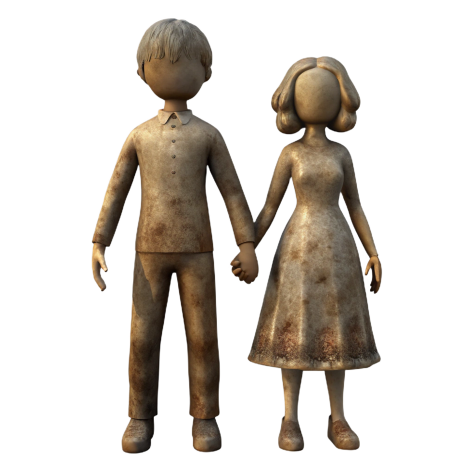 impressive classic Couple Holding Hands Silhouette Transparent Background detailed png