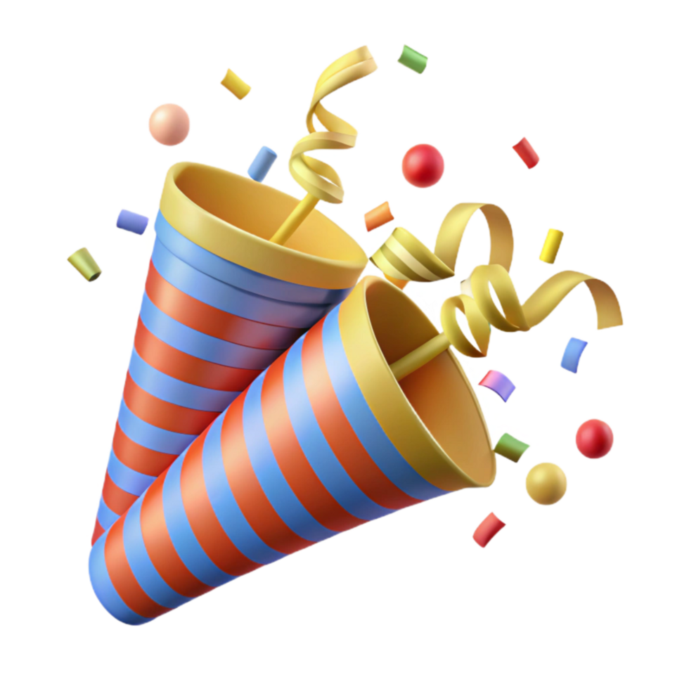 extraordinary rustic Party Confetti Streamers Isolated on Transparent Background professional png