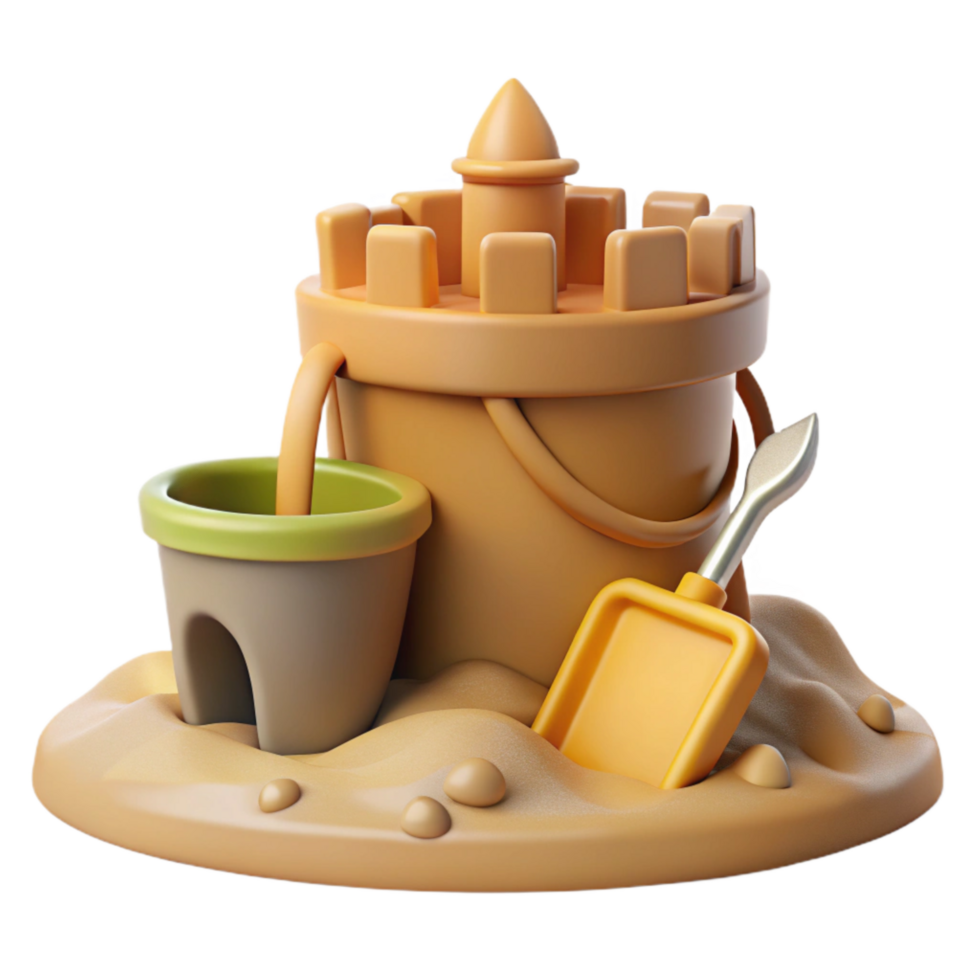 stunning vintage Sandcastle Bucket and Spade Transparent Background exclusive png