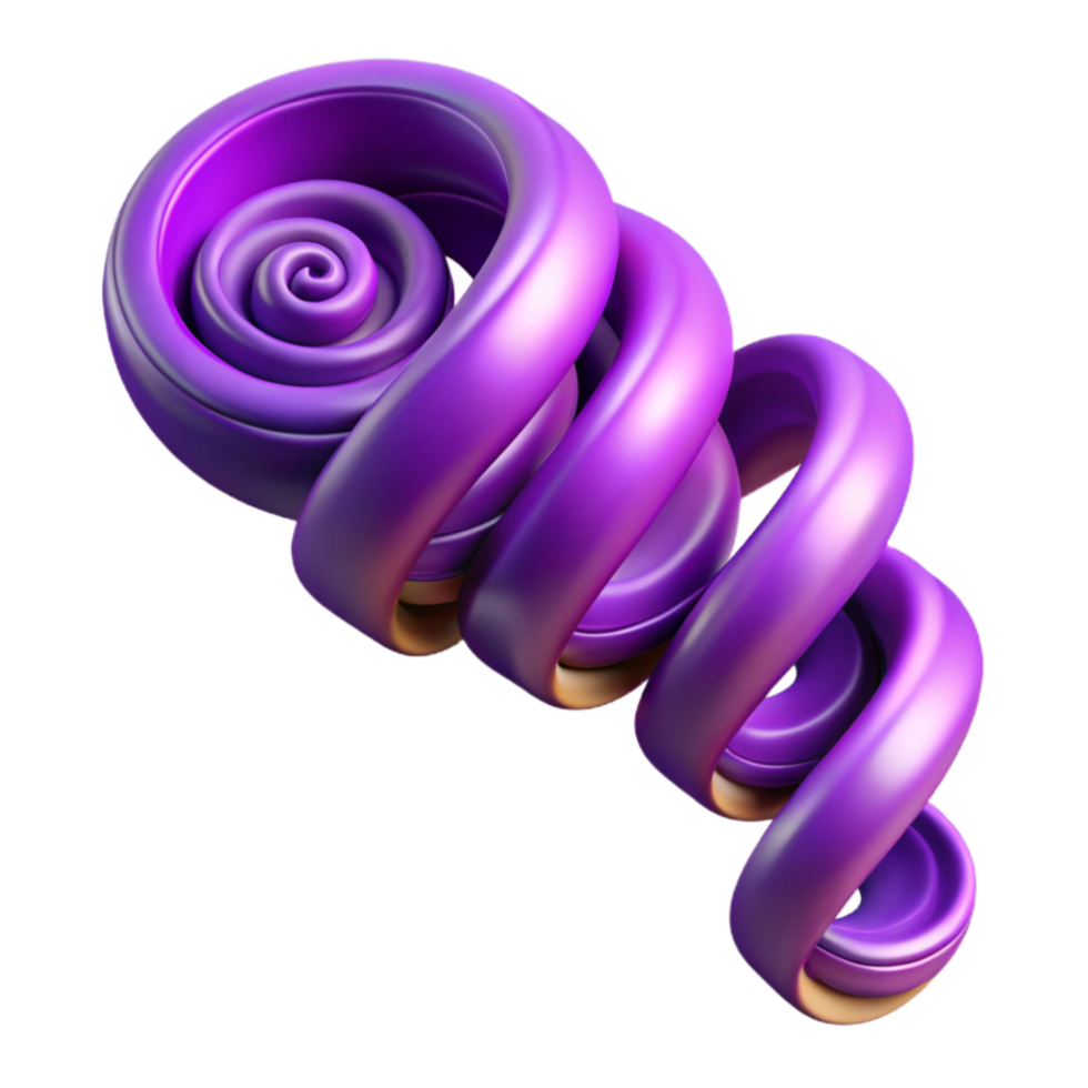 extraordinary rustic Purple Festive Streamers Cutout with Spiral Shape authentic png