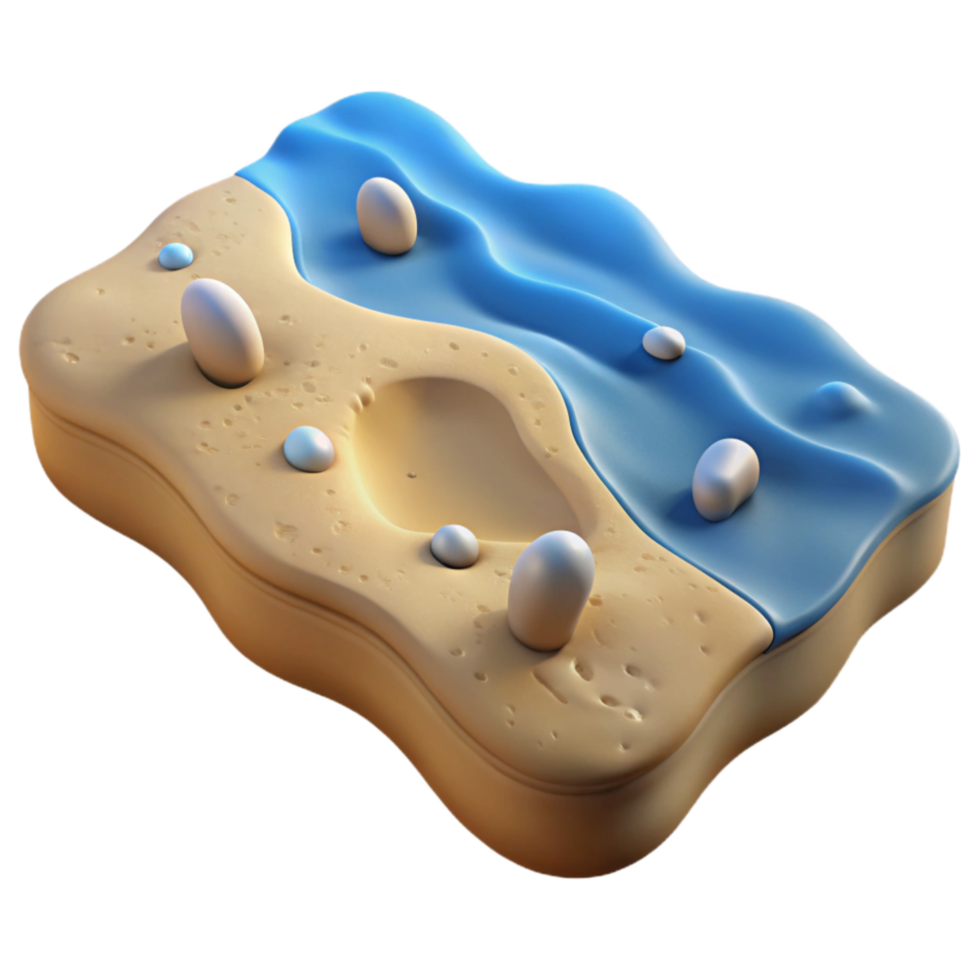 extraordinary abstract Sandy Beach with Footprints Transparent Background detailed png