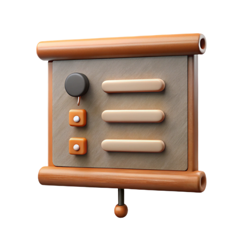 serene creative Presentation Slide with Bullet Points Transparent Background genuine png