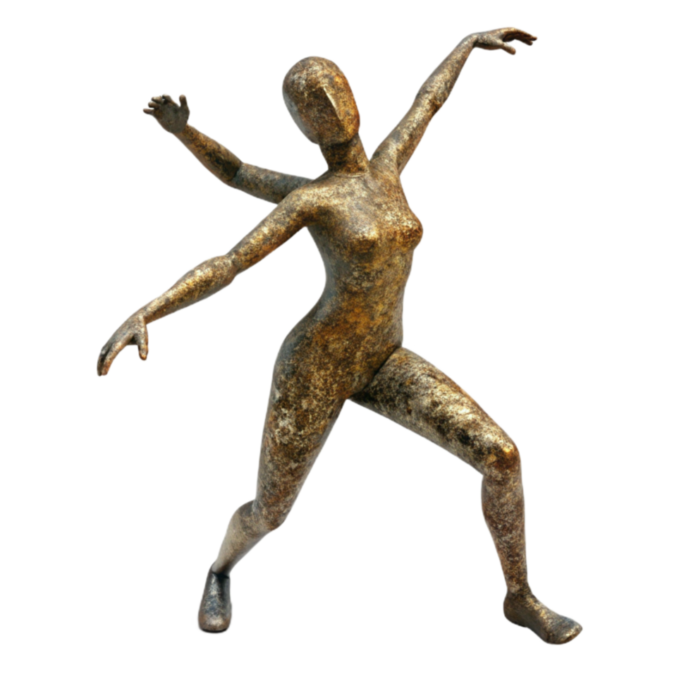 stunning classic Silhouette of Dancing Figure Transparent Background genuine png