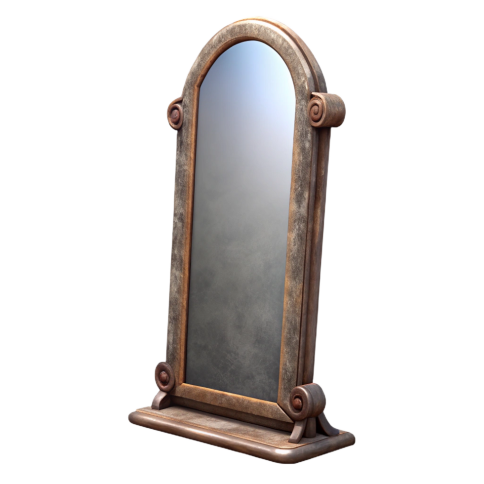 elegant modern Mirror Transparent Background with Full Length View genuine png
