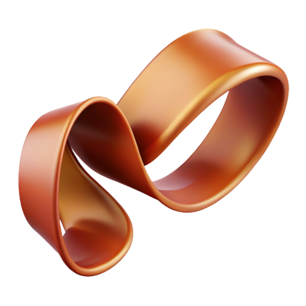 serene creative Flowing Ribbon Elegant Design Isolated on Transparent Background premium png