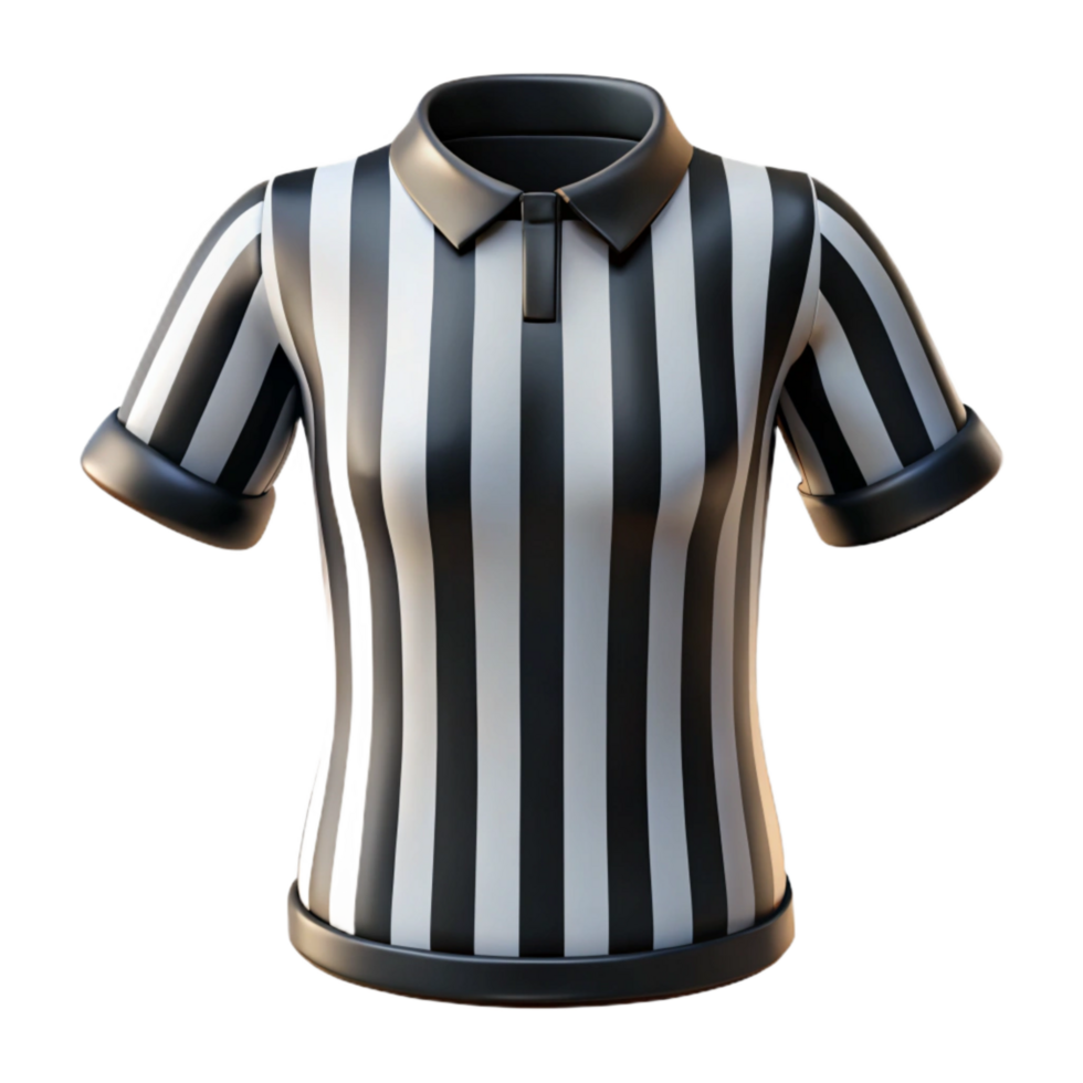 vibrant modern Referee Jersey Striped Black White Pattern Transparent high resolution png