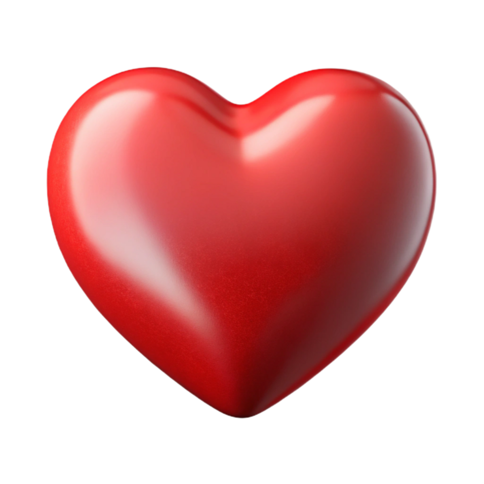 serene minimalist Red Heart Shape with Light Gradient Isolated Element high quality png