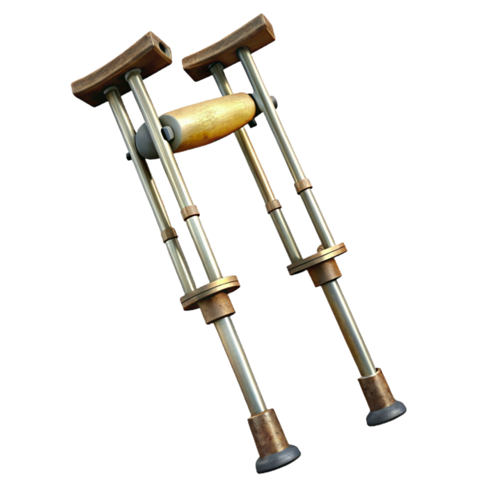magnificent classic Crutches Aluminum Adjustable Height Transparent Background high resolution png