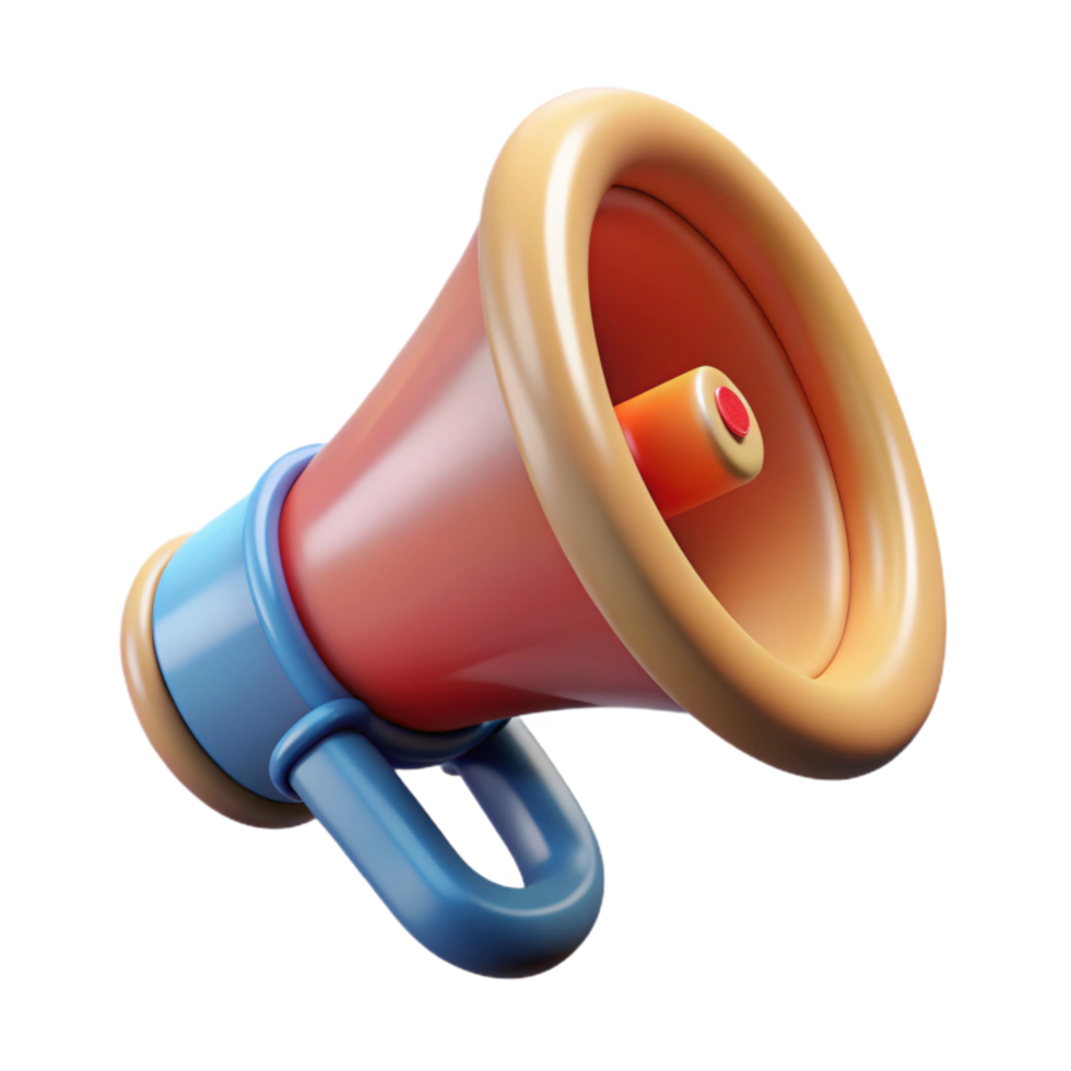 serene contemporary Cheerleader Megaphone Handle Grip Detail Transparent Element 4K png