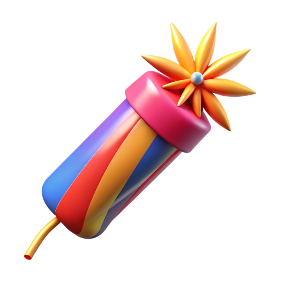 magnificent creative Colorful Firecracker Isolated with Explosive Blast exclusive png