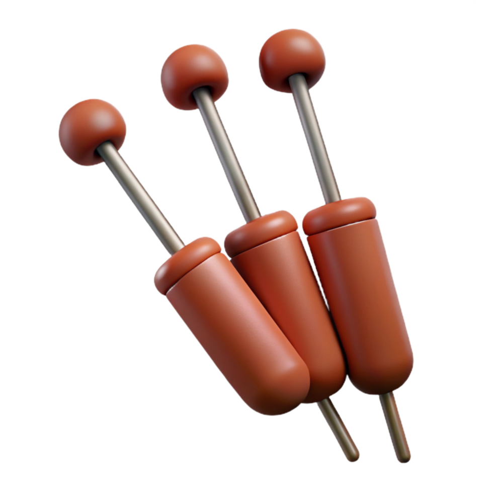 dramatic classic Set of Crochet Needles with Ergonomic Handles Isolated Element exclusive png