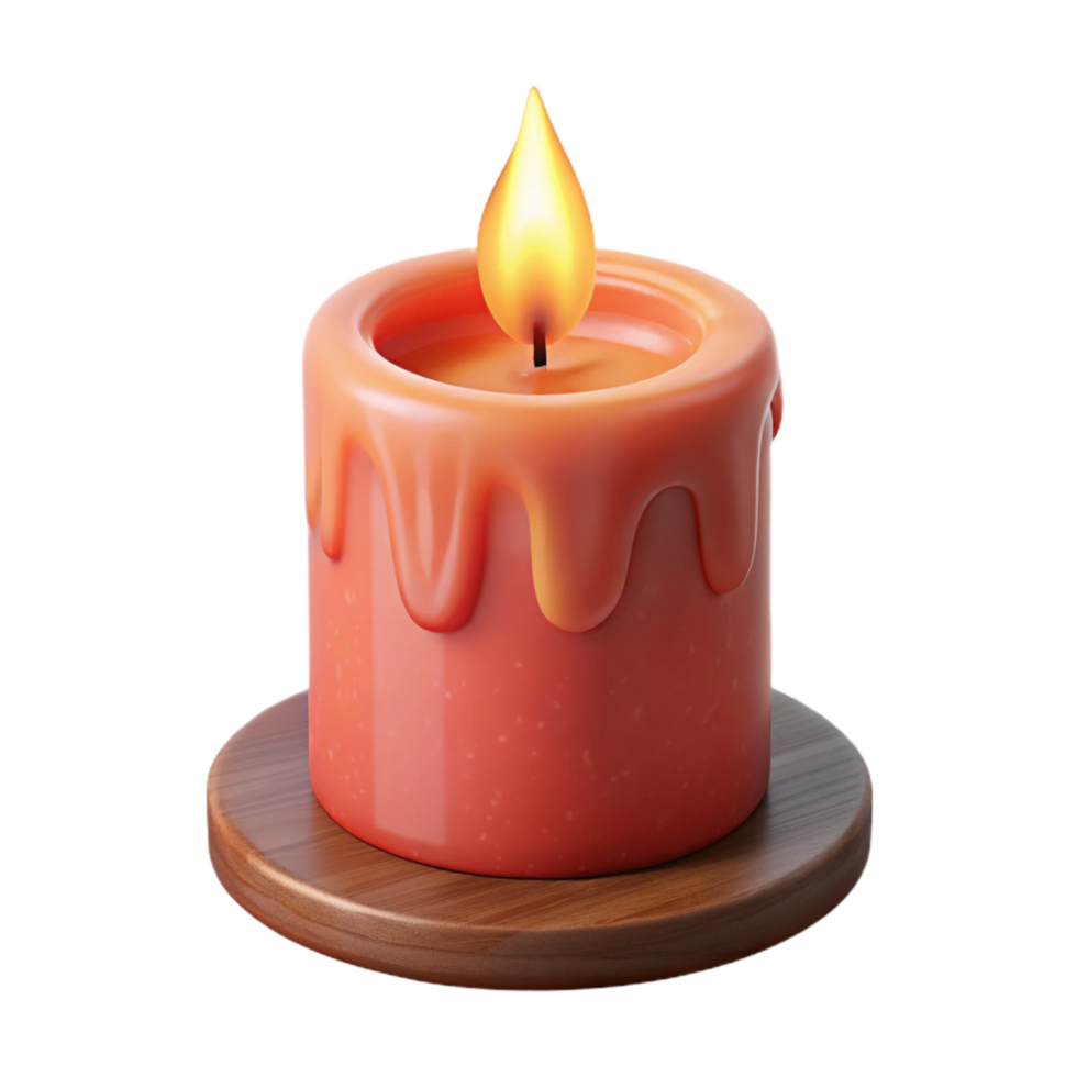 wonderful modern Holiday Candle Burning Flame Warm Transparent Background exclusive png