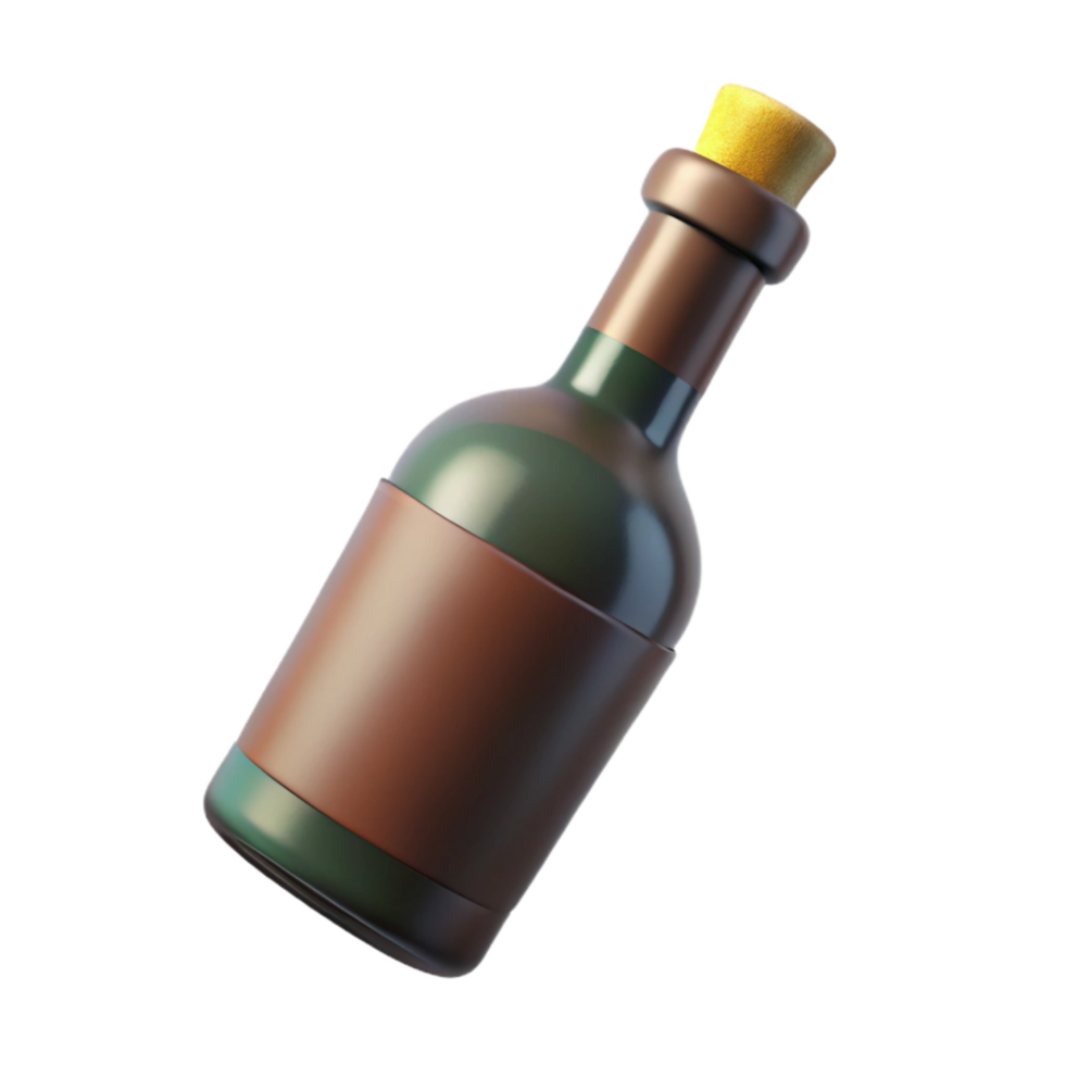 magnificent contemporary Wine Bottle with Cork Transparent Background Cutout original png