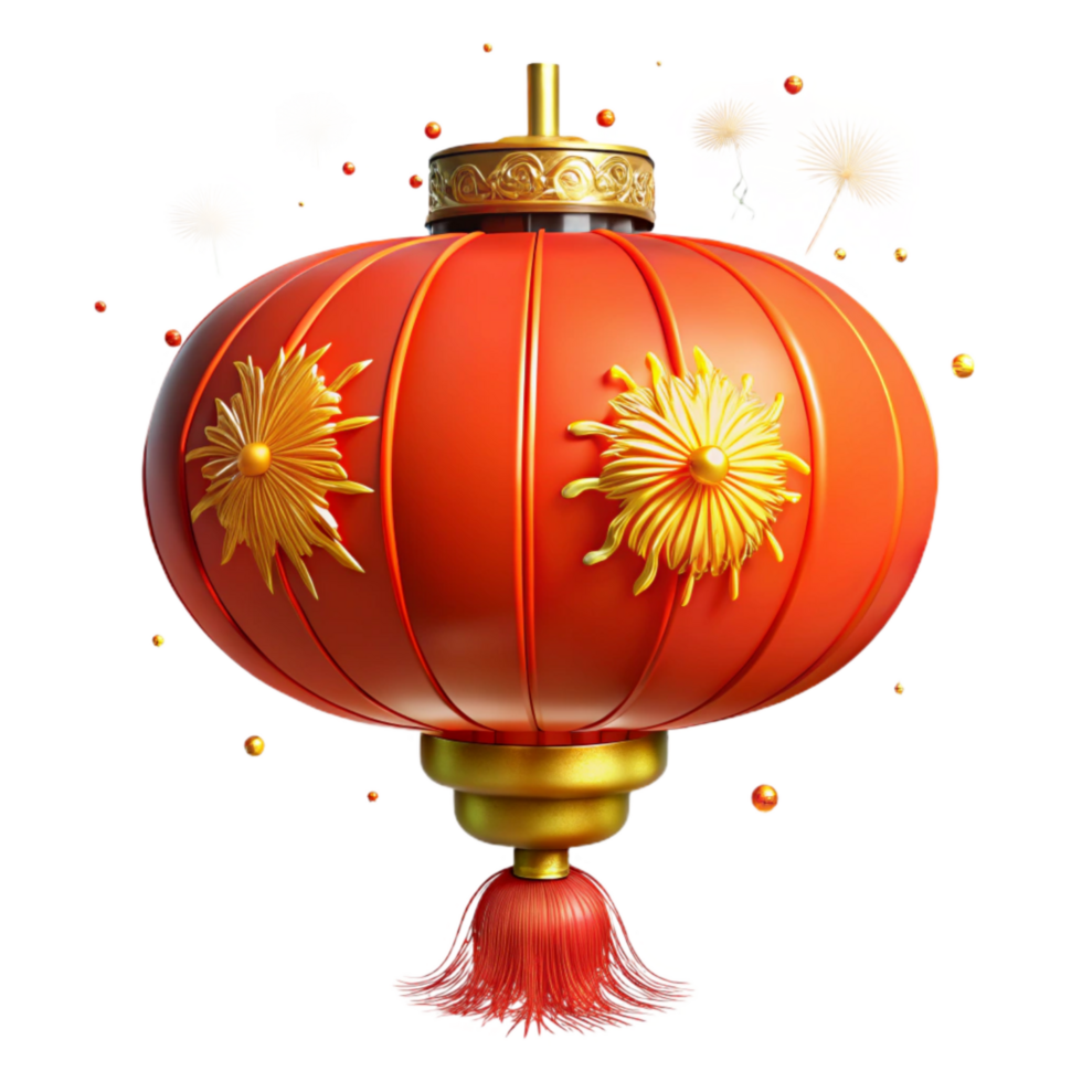 wonderful abstract 3d Rendered Cutout of Chinese New Year Paper Lantern With exclusive png
