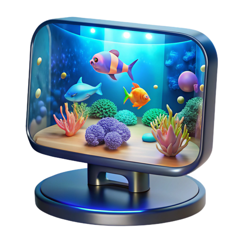beautiful vintage A 3d Rendered Cutout of Futuristic, Transparent Glass Desk Organizer 4K png