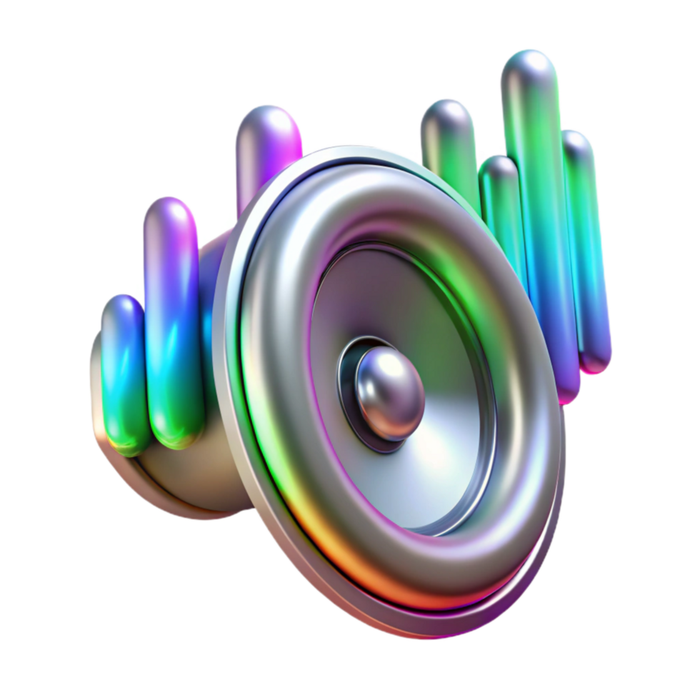 magnificent rustic Generate 3d Rendered Cutout of Futuristic, Levitating Speaker Crafted From 4K png