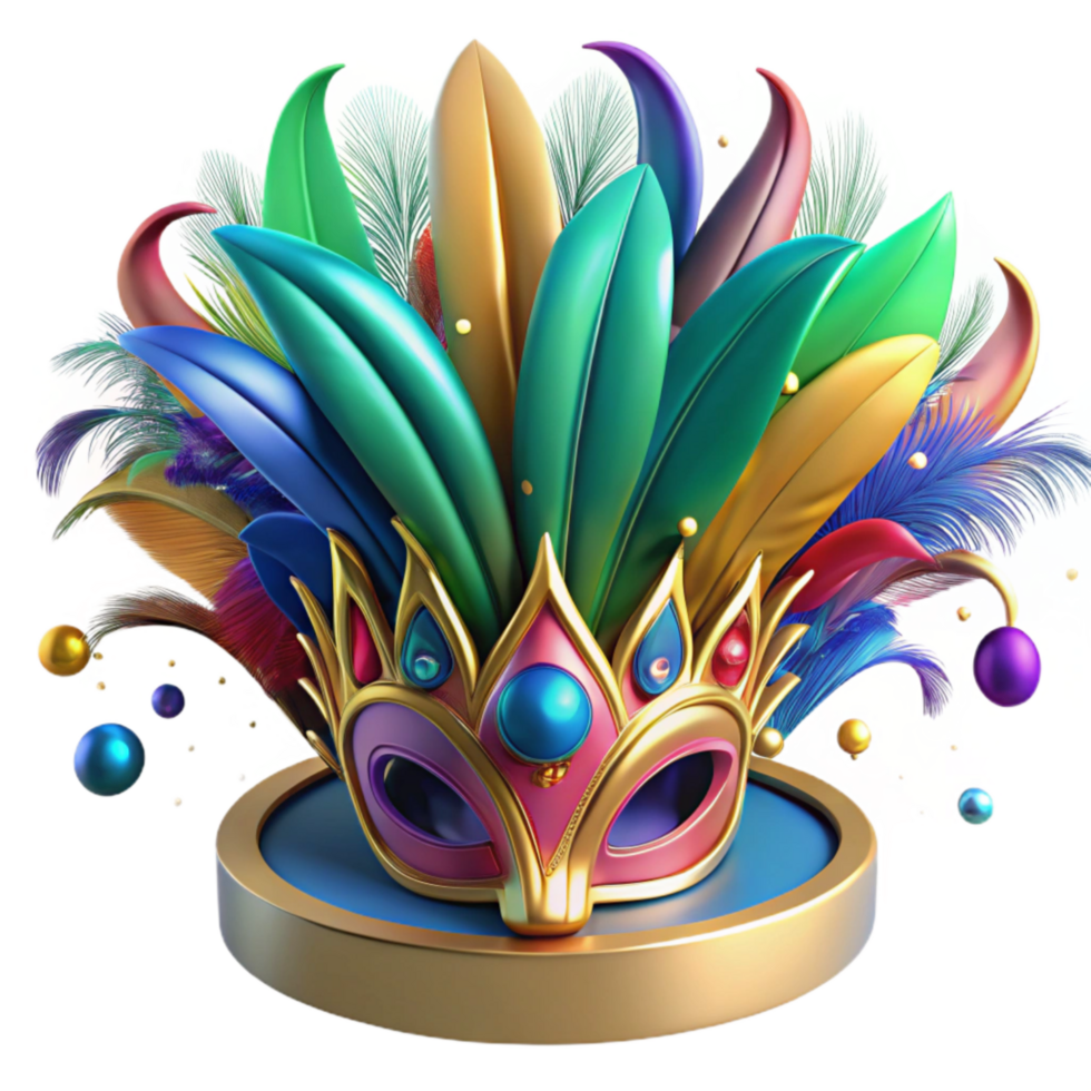 magnificent artistic 3d Rendered Cutout of Vibrant Purple, Green, and Gold Feathered exclusive png
