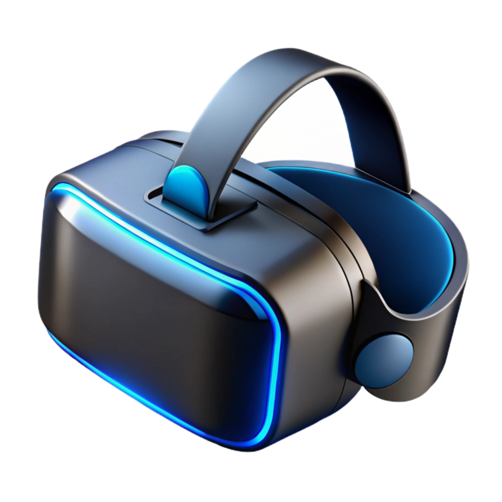 beautiful creative A 3d Rendered, Futuristic Vr Headset with Sleek, Black Matte original png