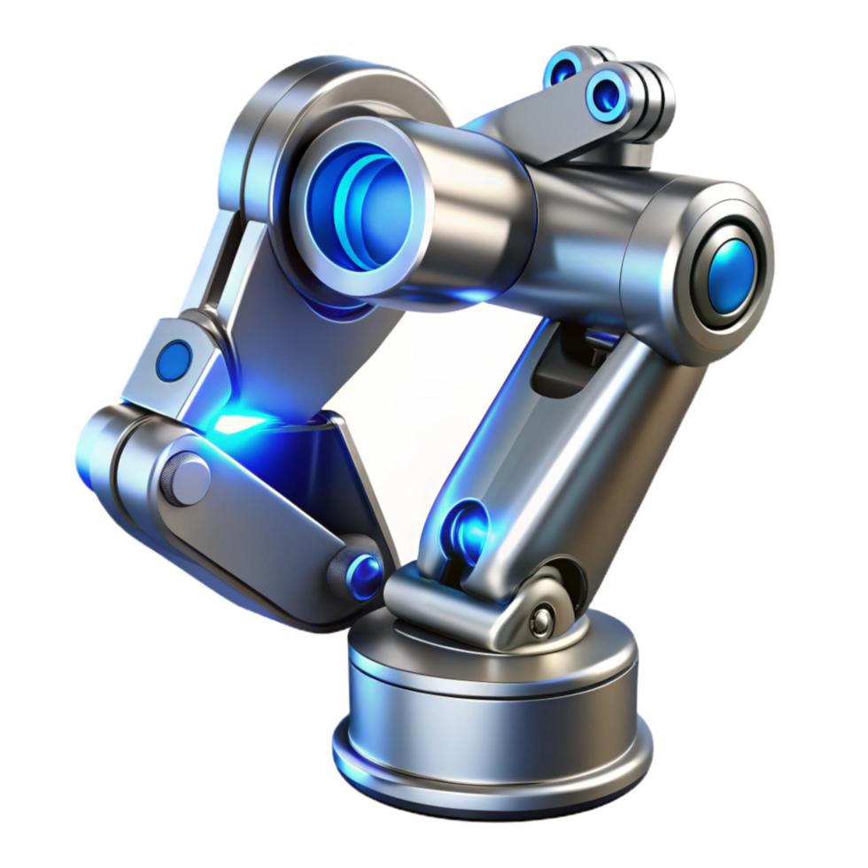 elegant rustic A 3d Rendered Cutout of Futuristic, Chrome-plated Robotic Arm With premium png