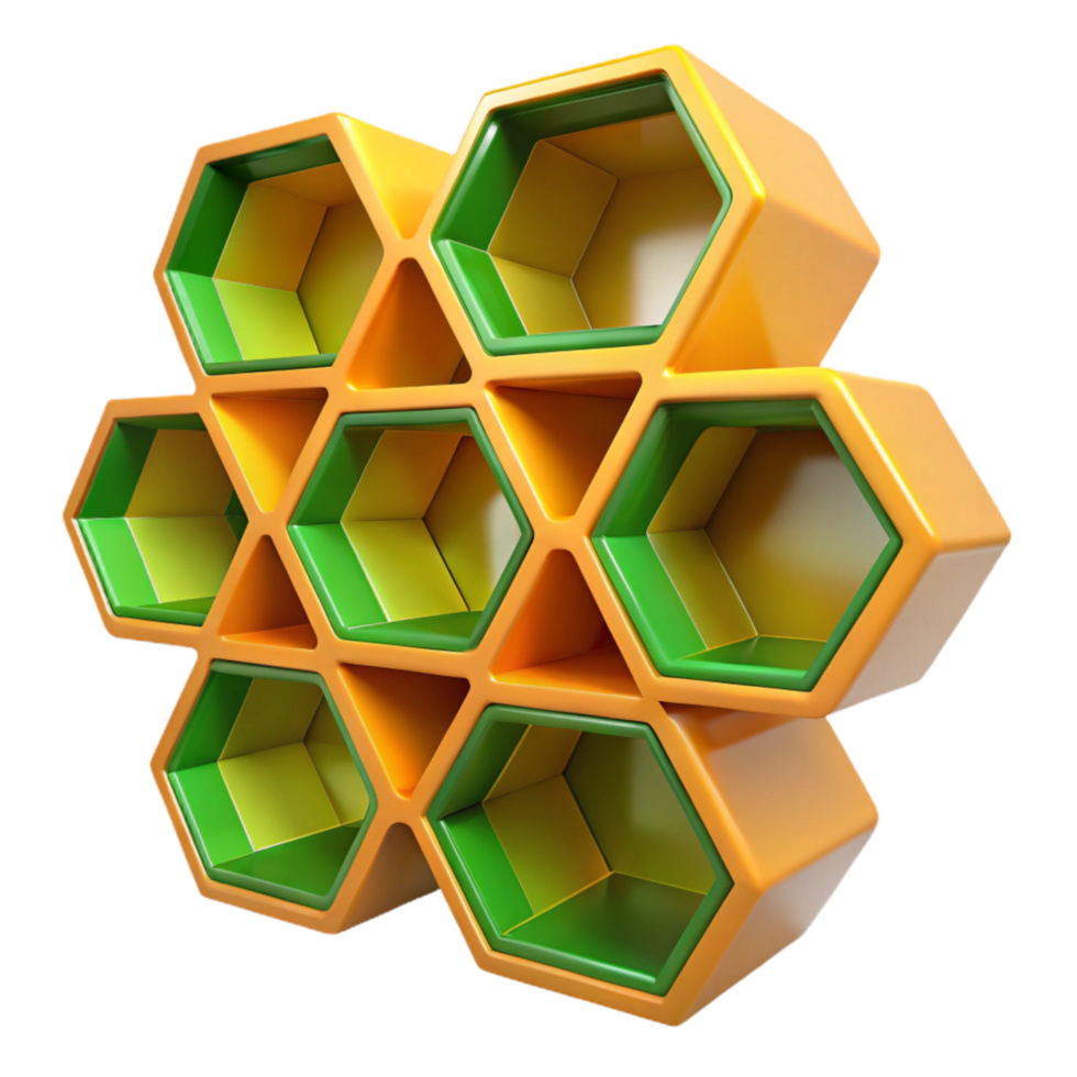serene rustic A 3d Rendered Cutout of Futuristic, Modular Shelving Unit With premium png