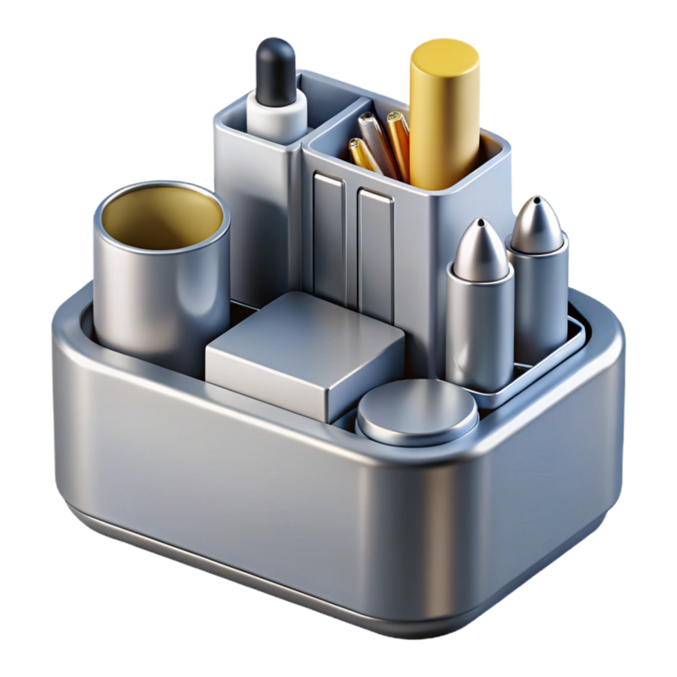 beautiful minimalist A 3d Rendered Cutout of Minimalist, Brushed Aluminum Desk Lamp detailed png