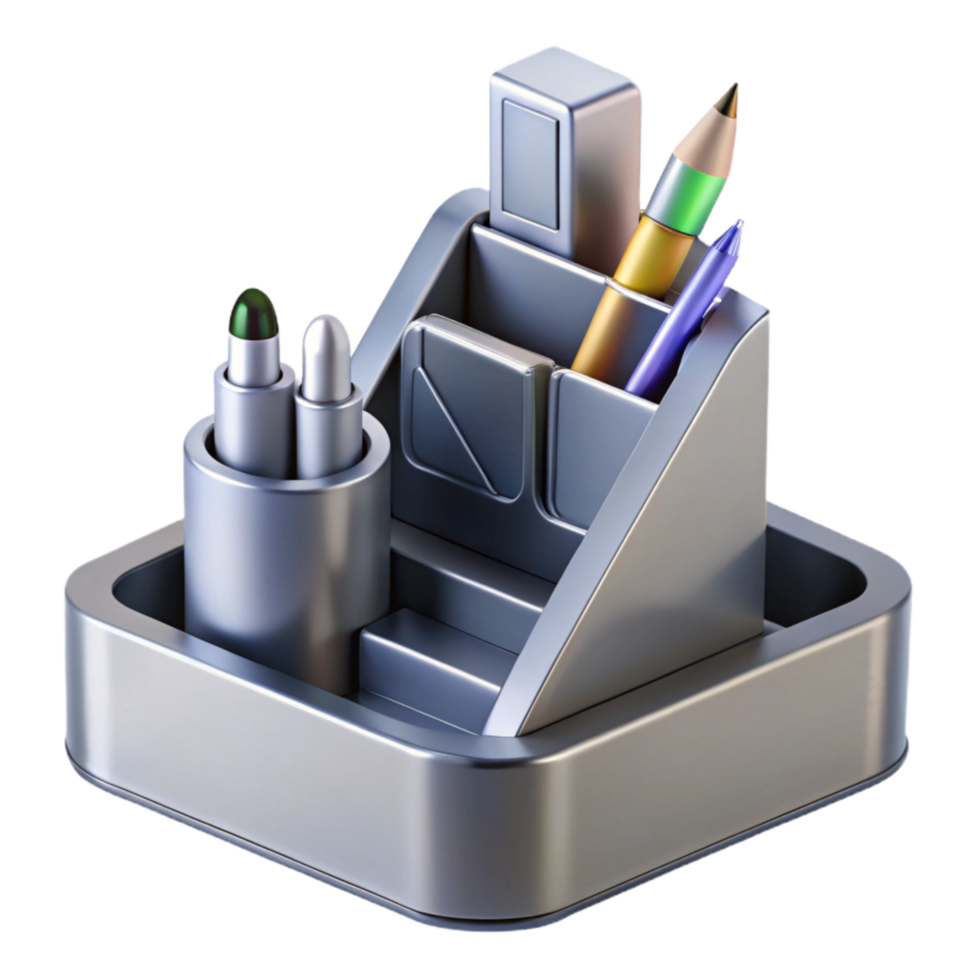 serene classic A 3d Rendered Cutout of Minimalist, Brushed Aluminum Desk Lamp premium png