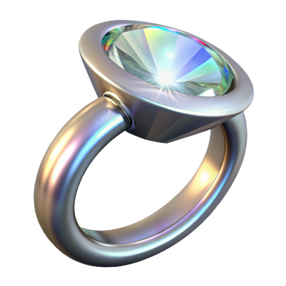 impressive modern A 3d Render of Sparkling Diamond Ring with Intricate Pav high resolution png