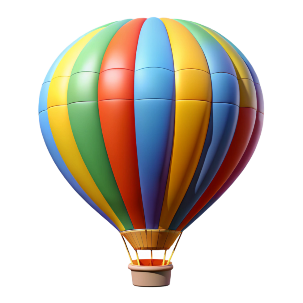 stunning artistic A Colorful Hot Air Balloon Inflated and Ready to Fly, 4K png