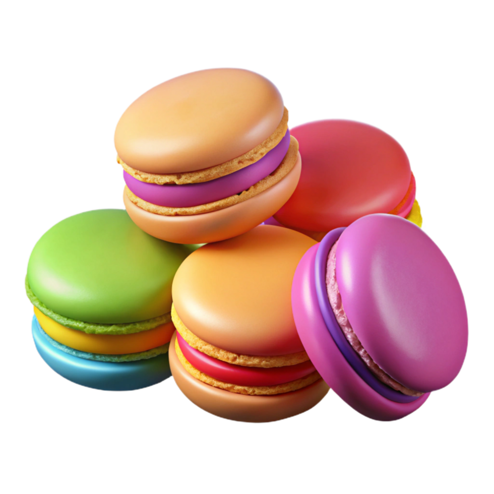 magnificent rustic A Colorful Macaron Assortment with Various Flavors, Professionally Lit On professional png