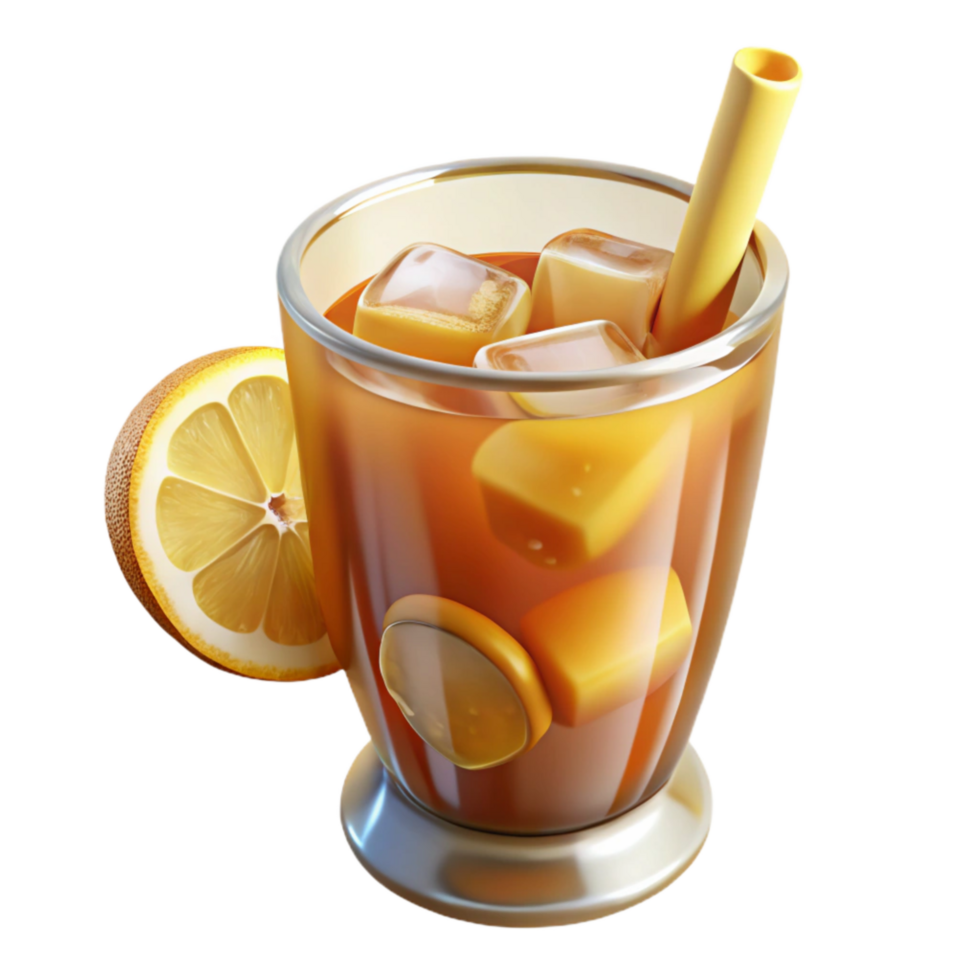 stunning modern Iced Tea with Lemon Refreshing Drink high quality png
